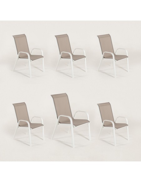 Fauteuil de terrasse empilable Malmo Laver - Pack 6 unites