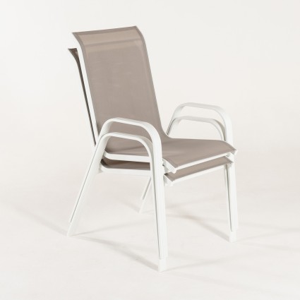 Fauteuil de terrasse empilable Malmo Laver - Pack 6 unites