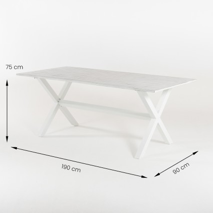 Table d'exterieur en aluminium 190 Laver