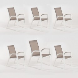 Sillon de terraza aluminio reforzado Laver - Pack 6 unidades 2