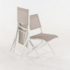 Conjunto para exterior de mesa y 2 sillas de aluminio plegables Laver