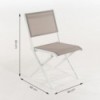 Conjunto para exterior de mesa y 2 sillas de aluminio plegables Laver