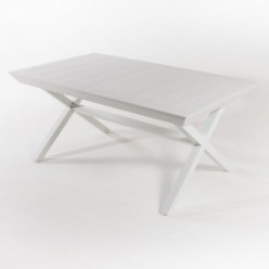 Mesa para exterior de pies en X extensible 170-240 de aluminio Laver