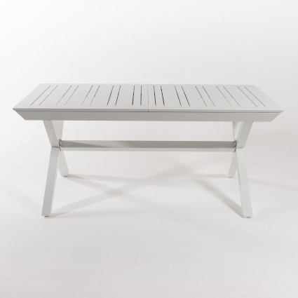 Table d'exterieur avec pieds en X extensible 170-240 en aluminium Laver