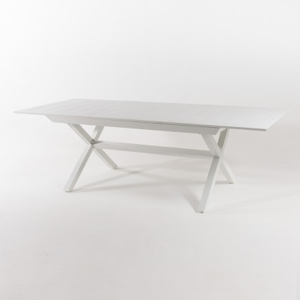 Table d'exterieur avec pieds en X extensible 170-240 en aluminium Laver