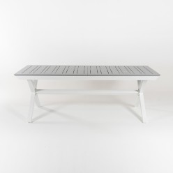 Exterior do exterior Tabela 215-295 com pes em X Silver-Laver 2