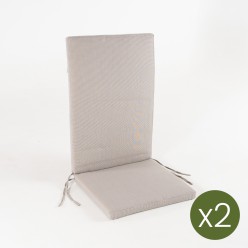 Pack com 2 almofadas para cadeira reclinavel jardim lux cappuccino cor repelente de agua e removivel Tamanho 114x48x5 cm