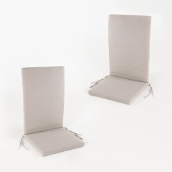 Pack com 2 almofadas para cadeira reclinavel jardim lux cappuccino cor repelente de agua e removivel Tamanho 114x48x5 cm 2