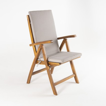 Pack com 2 almofadas para cadeira reclinavel jardim lux cappuccino cor repelente de agua e removivel Tamanho 114x48x5 cm