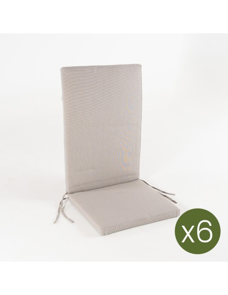 Cojin posiciones de jardin lux capuccino - Pack 6 unidades