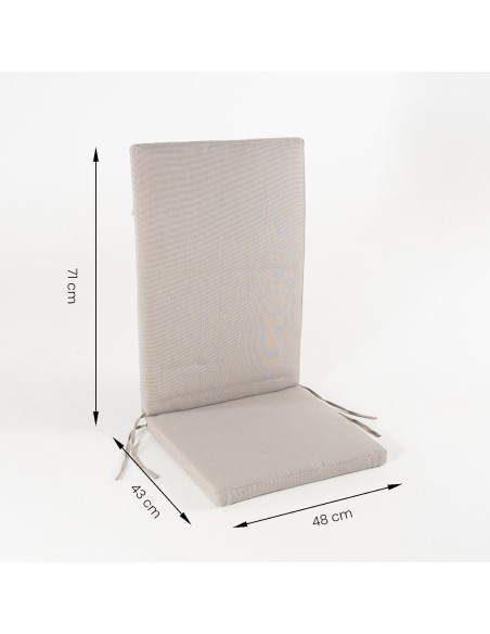 Cojin posiciones de jardin lux capuccino - Pack 6 unidades