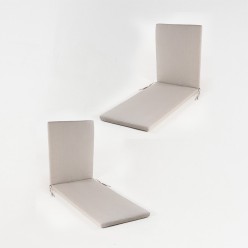 Coussin de chaise longue lux cappuccino - Pack 2 unites 2