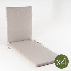 Coussin de chaise longue lux cappuccino - Pack 4 unites