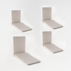 Coussin de chaise longue lux cappuccino - Pack 4 unites 2