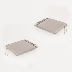 Pack de 2 almofadas de assento para cadeiras dobraveis ??de jardim coloridas cappuccino lux e removivel tamanho 40x42x3 cm 2