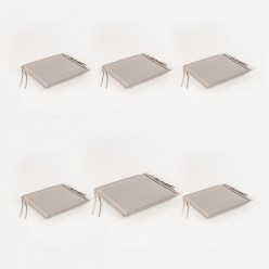 Pack de 6 almofadas de assento para cadeiras dobraveis ??de jardim coloridas cappuccino lux e removivel Tamanho 40x42x3 cm 2