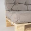 Sofá de palets con cojines asiento y respaldo Lux capuccino