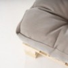 Sofá de palets con cojines asiento y respaldo Lux capuccino