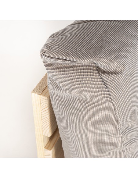 pack de 4 paletes de sofas y 4 almofadas de assento 80x120x16 cm y 4 almofadas de encosto 42x120x16 cm Lux Color Cappuccino