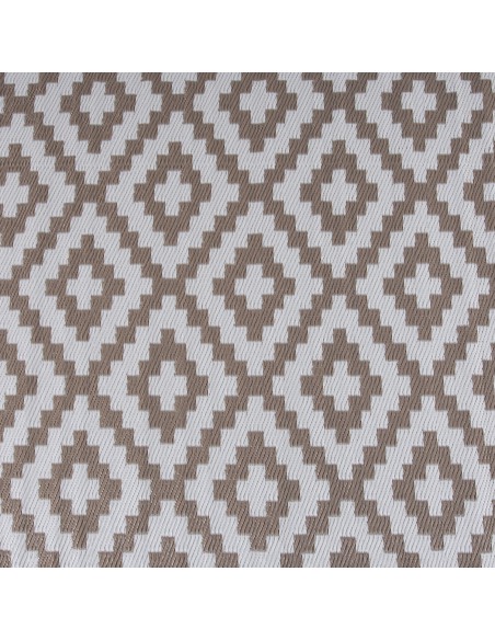 alfombra de jardin 120x180 cm nirvana color blanco y taupe