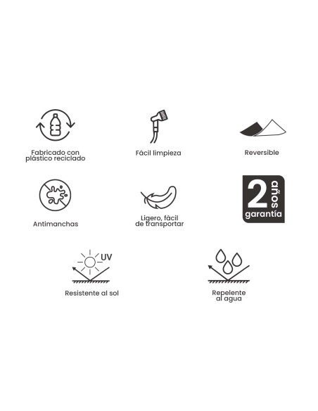 alfombra de jardin 120x180 cm nirvana color blanco y taupe