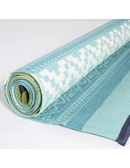 Tapete para exterior 120x180 cm primo turquesa e verde