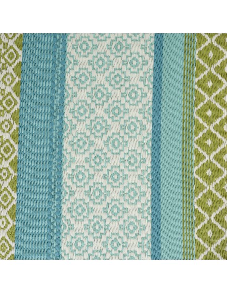 Tapete para exterior 120x180 cm primo turquesa e verde