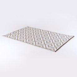 Tapis d'exterieur 180x270 cm Nirvana blanc et taupe