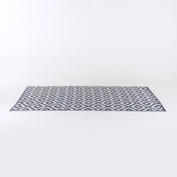 Tapis de jardin 120x180 cm Nirvana blanc et bleu fonce 2