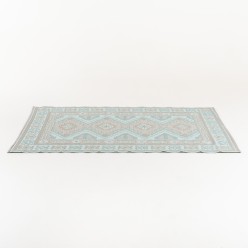 Tapis de jardin 120x180 cm Kazak bleu clair et gris clair 2