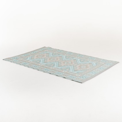 Tapete ao ar livre 180x270 cm Kazak luz azul e cinza claro