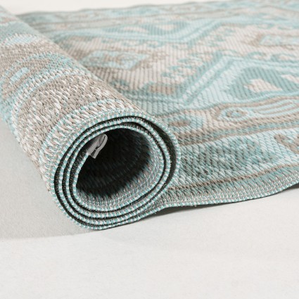 Tapete ao ar livre 180x270 cm Kazak luz azul e cinza claro