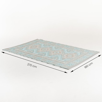 Tapete ao ar livre 180x270 cm Kazak luz azul e cinza claro