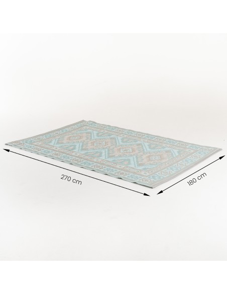 Tapete ao ar livre 180x270 cm Kazak luz azul e cinza claro