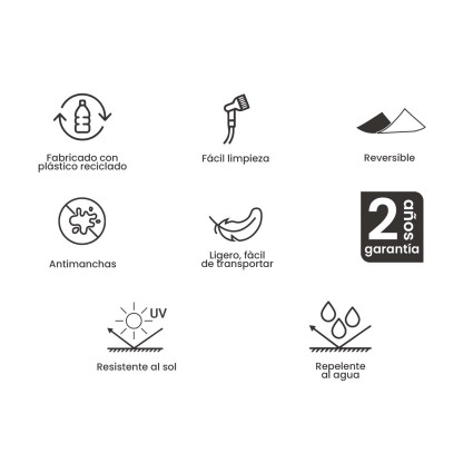 Tapete ao ar livre 180x270 cm Kazak luz azul e cinza claro