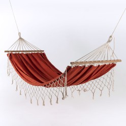 Hamaca para exterior de algodon color rojo