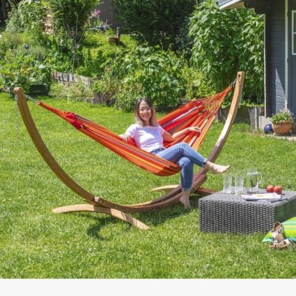 Hamac d'exterieur simple en orange