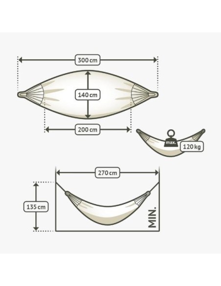 Hamac d'exterieur simple en orange