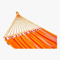 Hamaca para jardin individual con barra color naranja La siesta 2