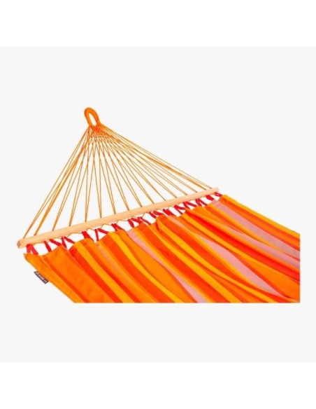 Hamaca para jardin individual con barra color naranja La siesta