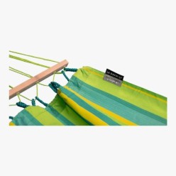 Hamaca de jardin individual con barra color verde  La siesta 2