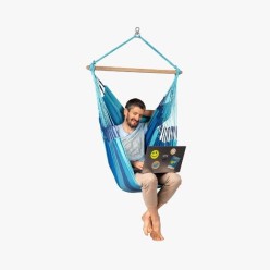 Chaise hamac pour exterieur couleur bleue 2