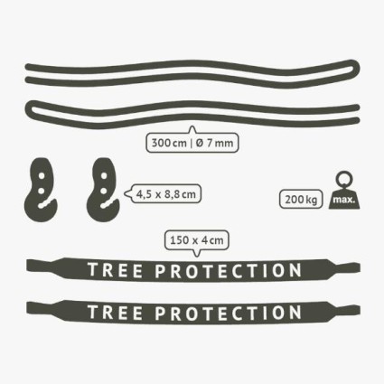 Set anclaje para hamacas en arboles y postes La siesta