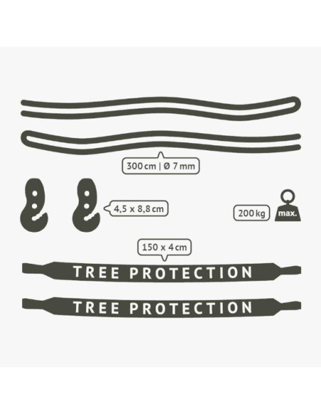 Set anclaje para hamacas en arboles y postes La siesta