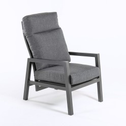 Fauteuil de jardin de style detente Fauteuil relax anthracite