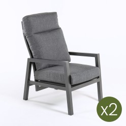 Fauteuils inclinables relax modele Anthracite-Pack 2