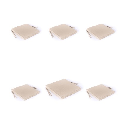 Cojin de exterior textilene arena - Pack 6 unidades