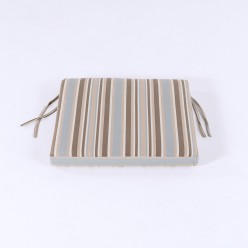 Almofada de assento para cadeiras e poltronas estampa listrada colorida lux Hidro-repelente e removivel Tamanho 44x44x5 cm 2