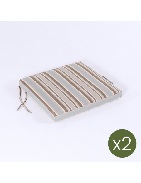 Cojin de jardin lux estampado rayas - Pack 2 unidades