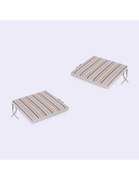 Coussin de jardin lux imprime rayures - lot de 2